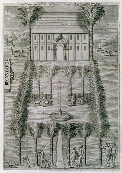 The Governors Palace on the Island of Dominica by Spanish School